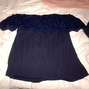 Maurice’s Navy Cold Shoulder Top